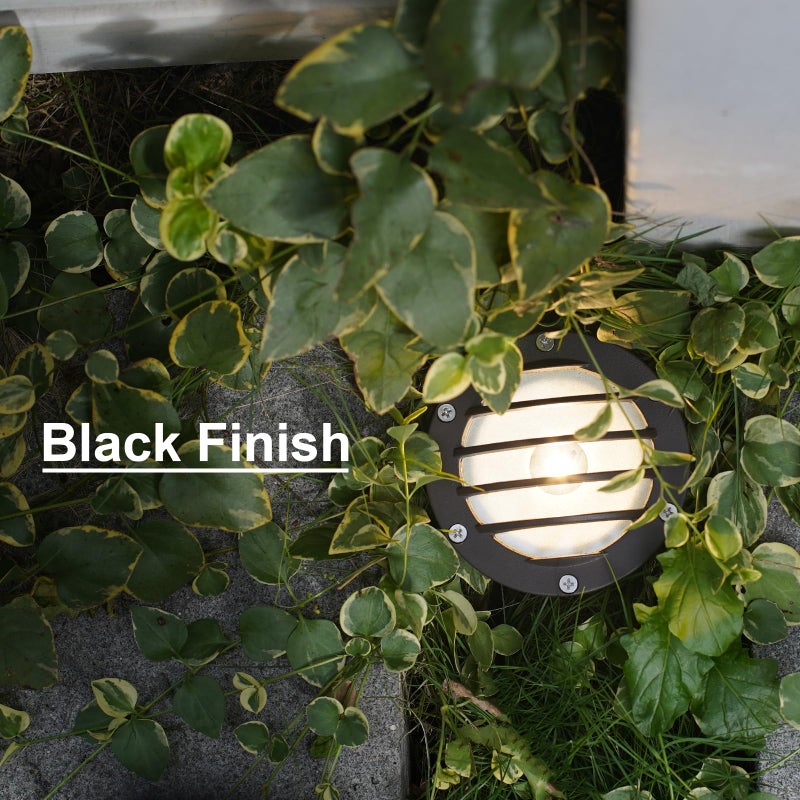 GOODSMANN Landscape Lights 1PK Low Voltage Well Lights 4 Watt 200 Lumen LED Landscape Lighting 2800K Warm White Metal In-Ground Light with Cable Connectors - Image 4